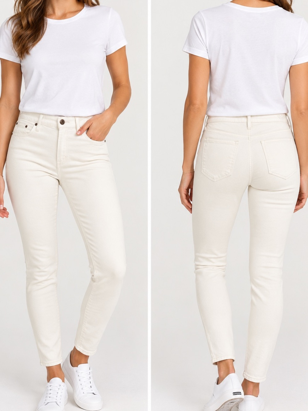 J. Crew Toothpick Skinny Jeans in Ivory 28